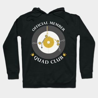 The "Quad Club" - White Text Hoodie